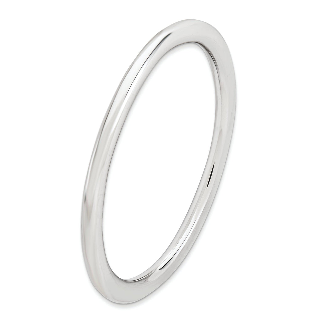 Sterling Silver Rhodium Polished Ring