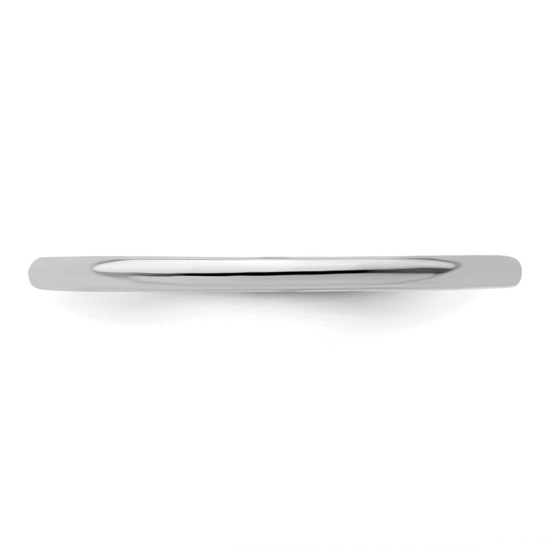 Sterling Silver Rhodium Polished Ring