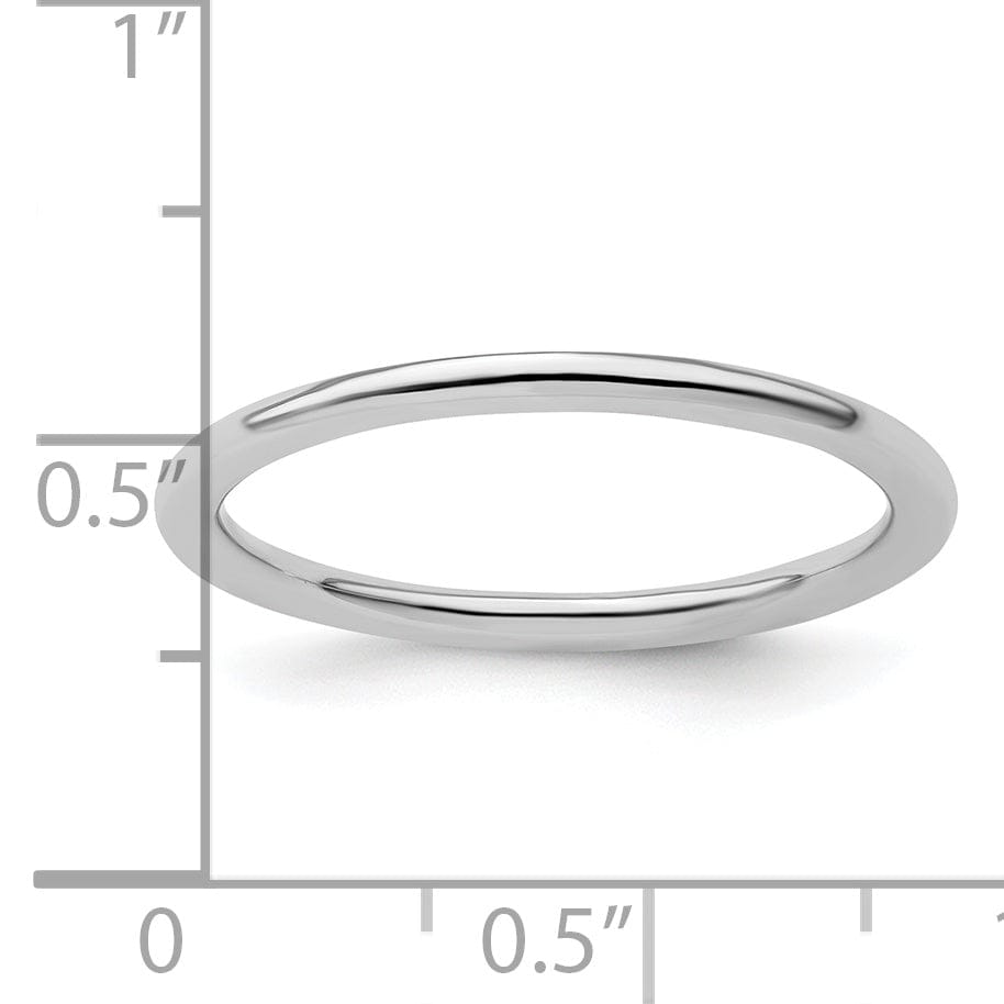 Sterling Silver Rhodium Polished Ring