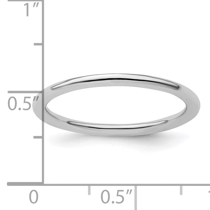 Sterling Silver Rhodium Polished Ring