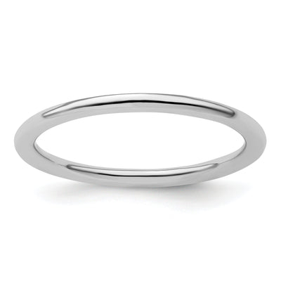 Sterling Silver Rhodium Polished Ring at $ 16.2 only from Jewelryshopping.com