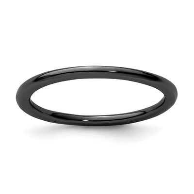 Sterling Silver Black-Plated Polished Ring at $ 16.42 only from Jewelryshopping.com