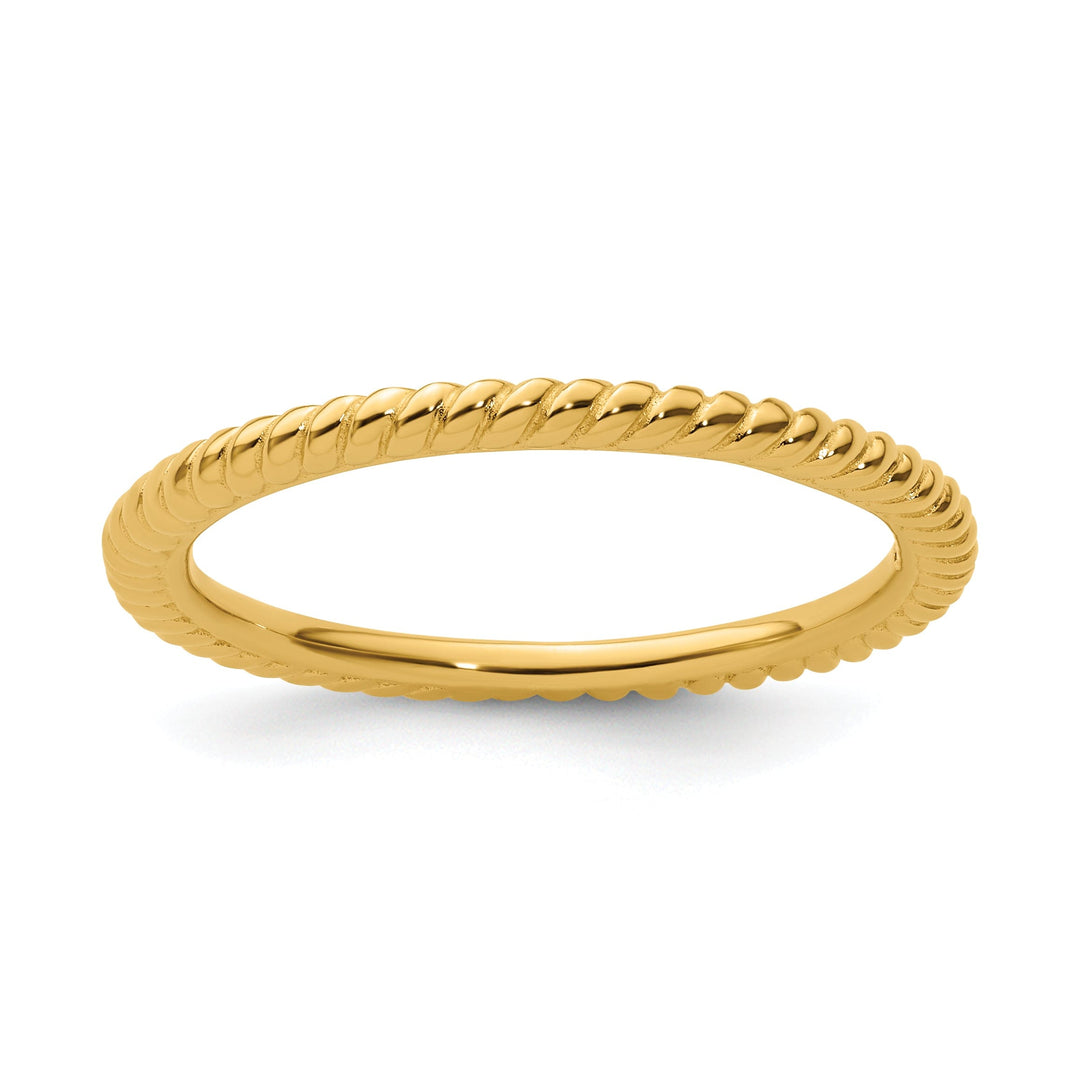 Sterling Silver Gold-Plated Twisted Ring