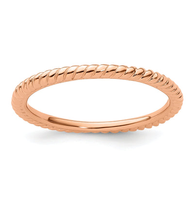 Sterling Silver Pink-Plated Twisted Ring at $ 19.28 only from Jewelryshopping.com
