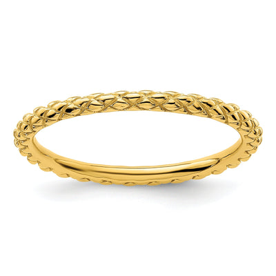 Sterling Silver Gold-Plated Criss-Cross Ring at $ 19.4 only from Jewelryshopping.com