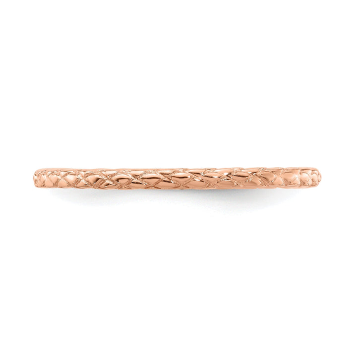 Sterling Silver Pink-Plated Criss-Cross Ring