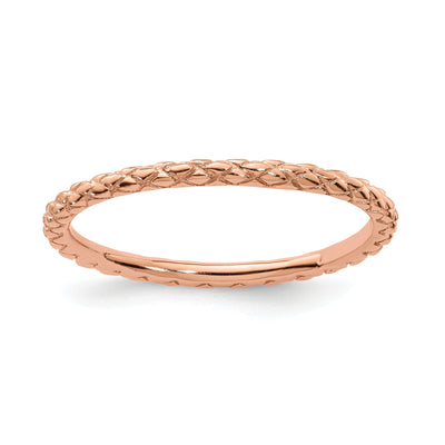 Sterling Silver Pink-Plated Criss-Cross Ring at $ 19.44 only from Jewelryshopping.com