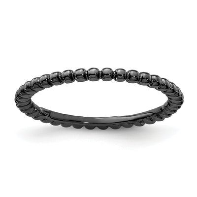 Sterling Silver Black-Plated Ring at $ 16.52 only from Jewelryshopping.com