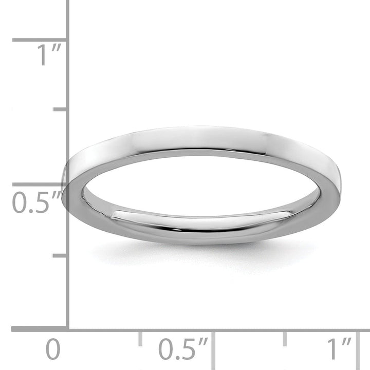 Sterling Silver Rhodium Polished Ring