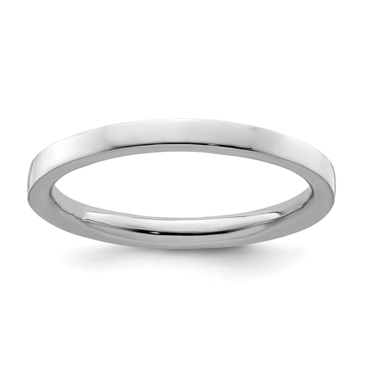 Sterling Silver Rhodium Polished Ring