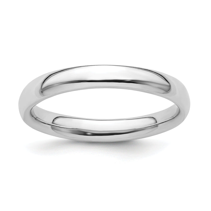Sterling Silver Rhodium Polished Ring