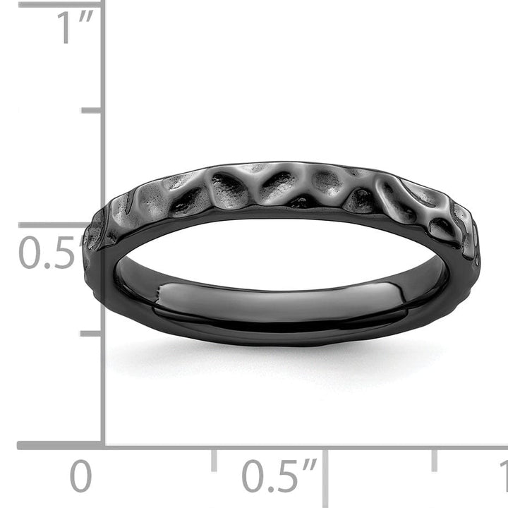 Sterling Silver Black-Plated Ring