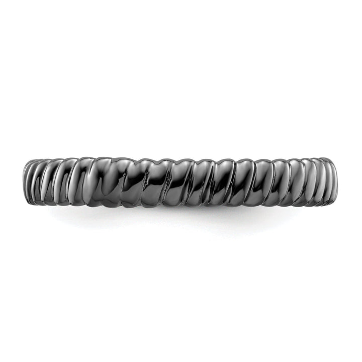 Sterling Silver Black-Plated Ring