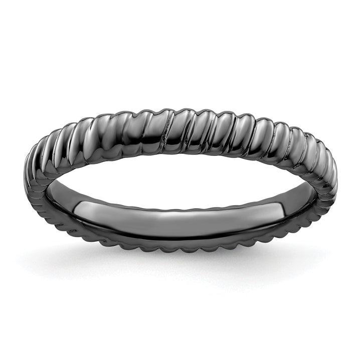 Sterling Silver Black-Plated Ring
