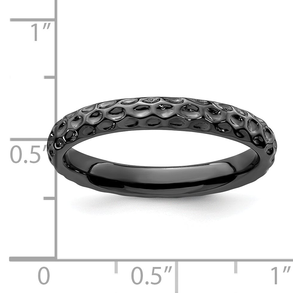 Sterling Silver Black-Plated Ring