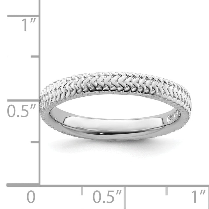 Sterling Silver Rhodium Ring