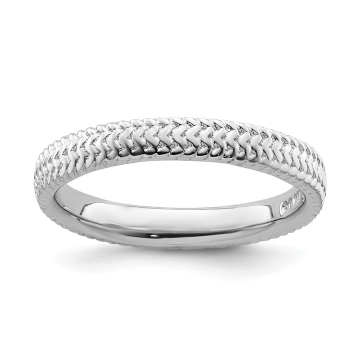 Sterling Silver Rhodium Ring