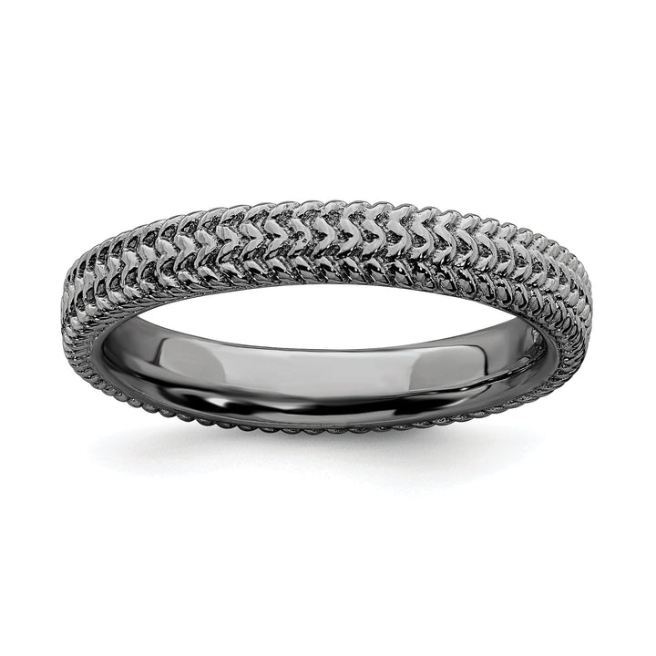 Sterling Silver Black-Plated Ring