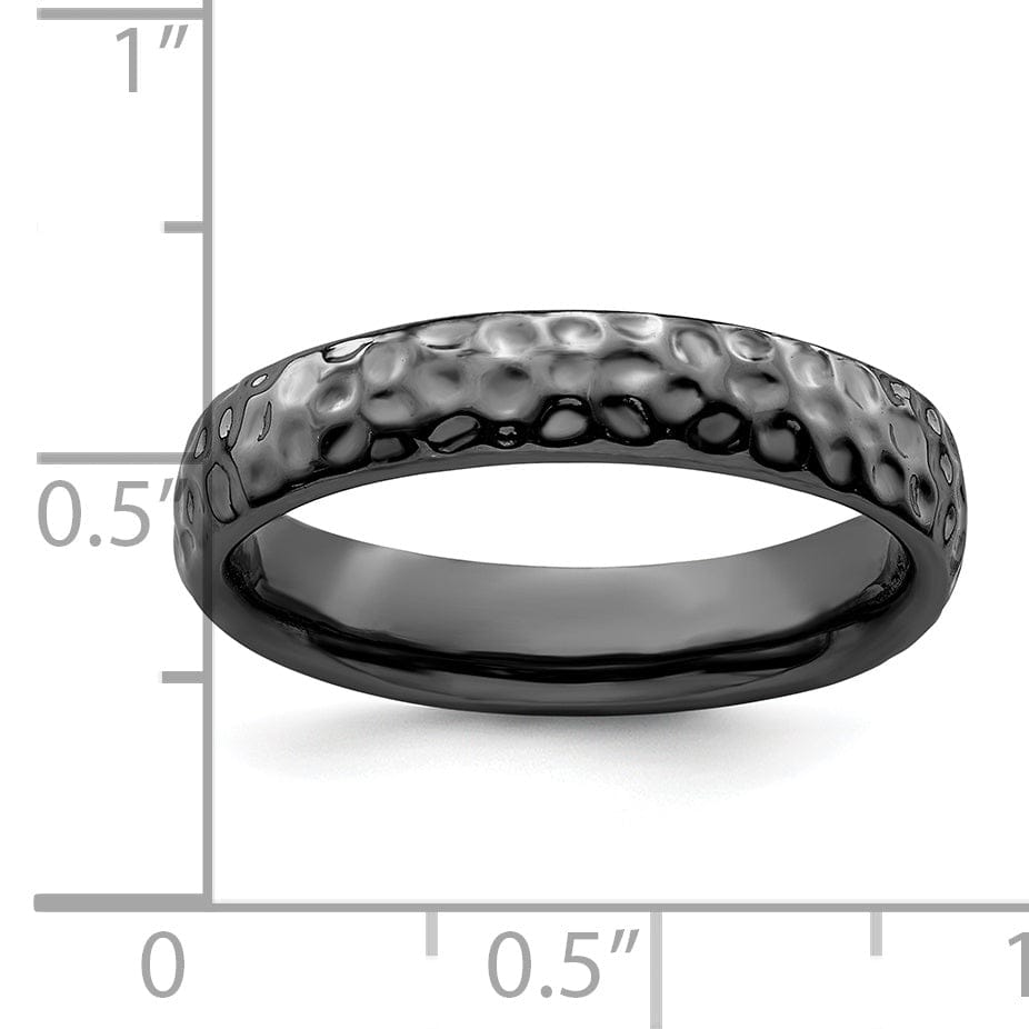 Sterling Silver Black-Plated Ring