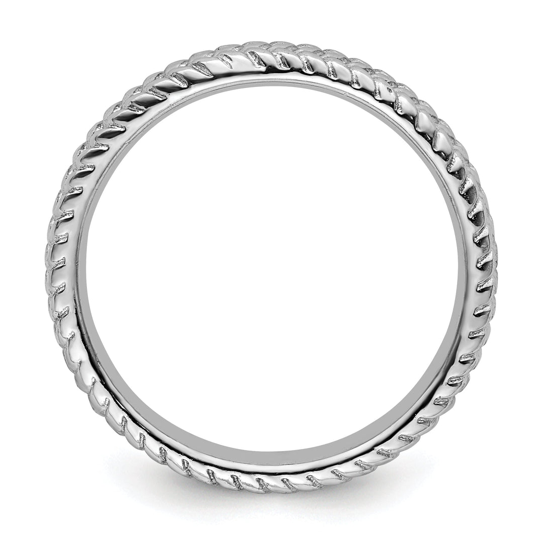 Sterling Silver Rhodium Ring