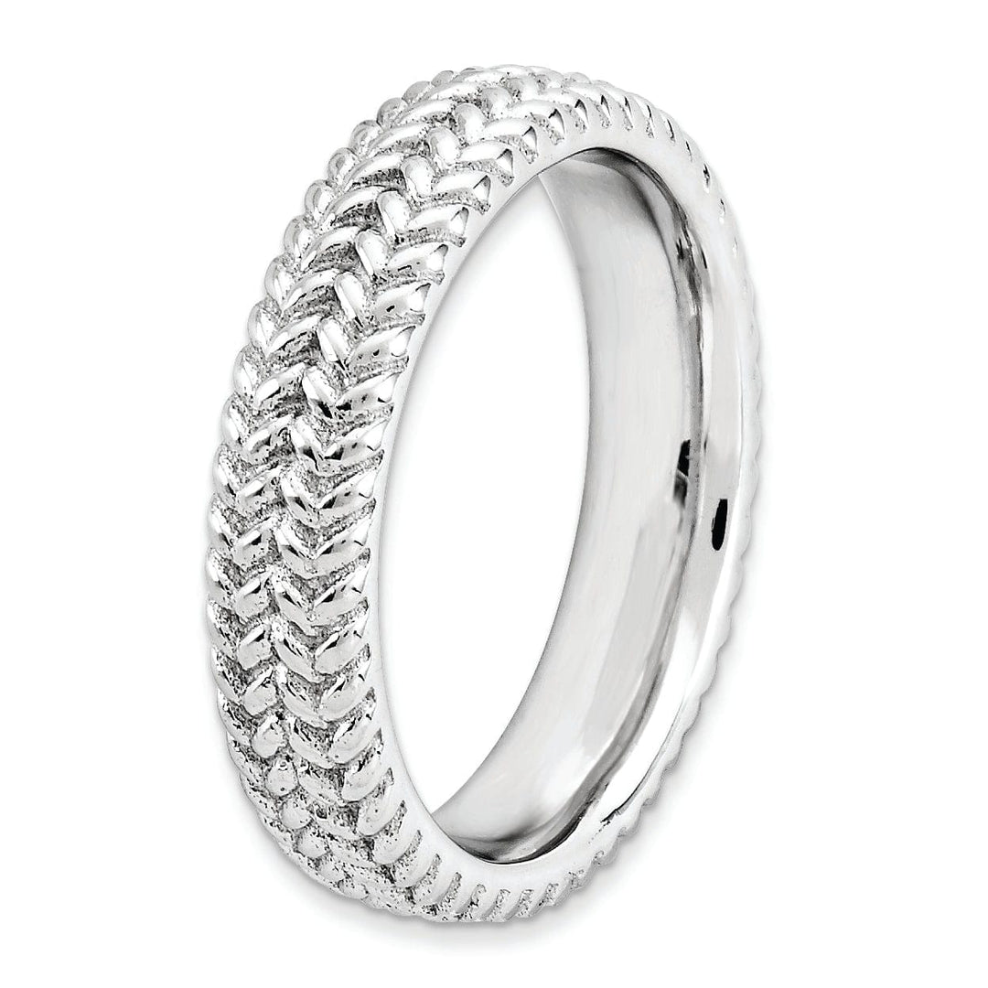 Sterling Silver Rhodium Ring