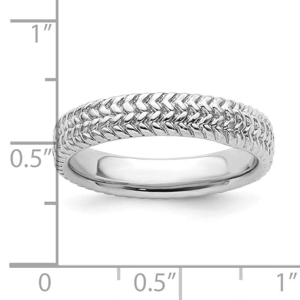 Sterling Silver Rhodium Ring