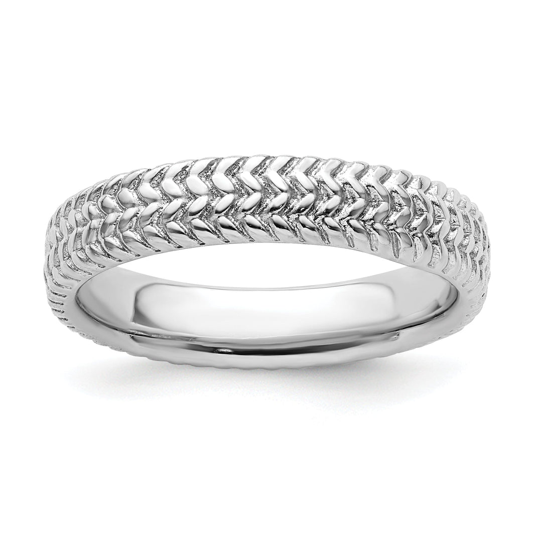 Sterling Silver Rhodium Ring