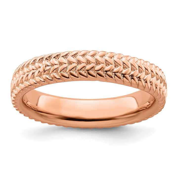 Sterling Silver Pink-Plated Ring