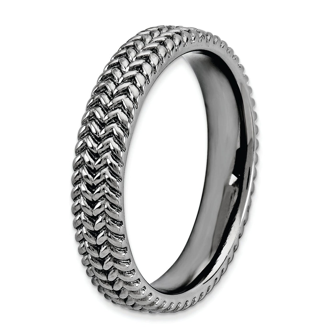 Sterling Silver Black-Plated Ring