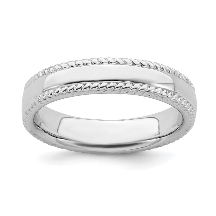 Sterling Silver Rhodium Ring