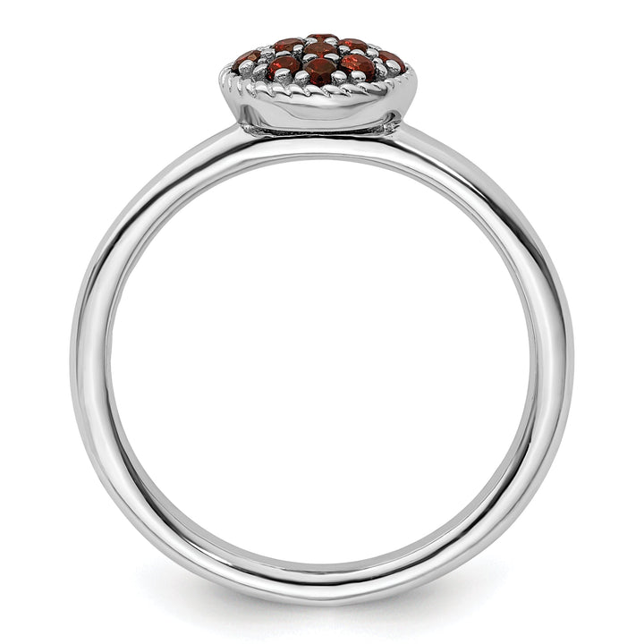 Sterling Silver Stackable Expressions Garnet Ring