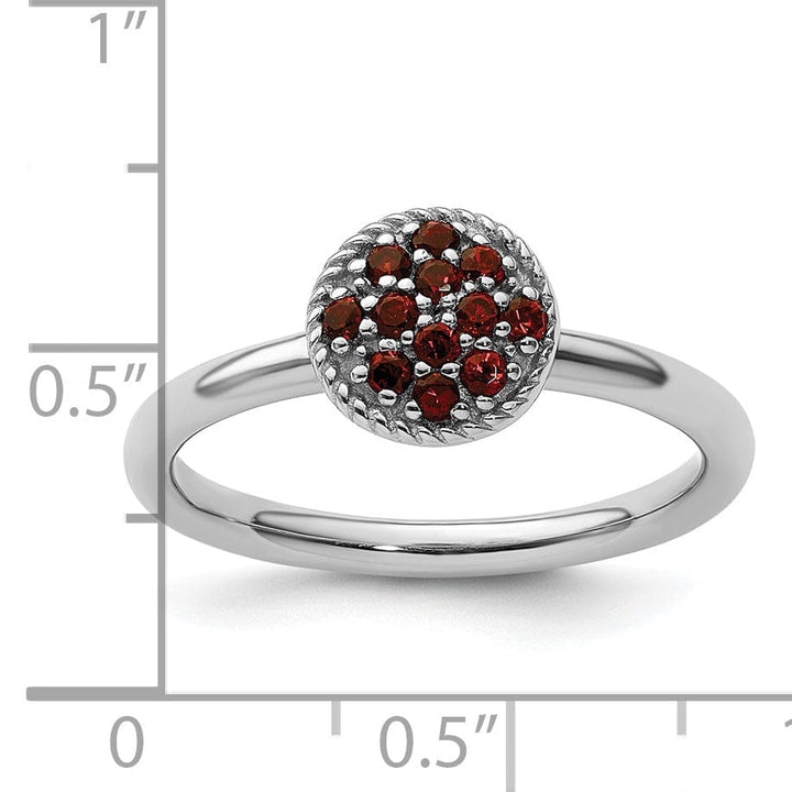 Sterling Silver Stackable Expressions Garnet Ring