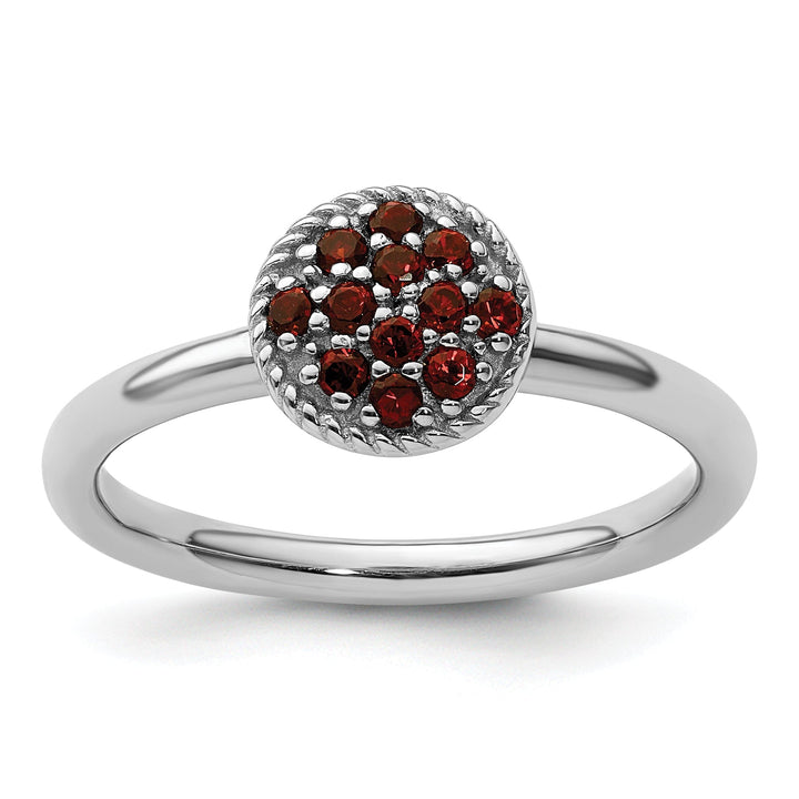 Sterling Silver Stackable Expressions Garnet Ring