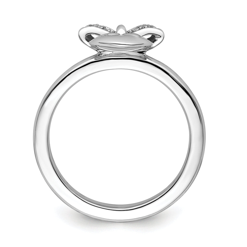 Sterling Silver Stackable Expressions Diamond Ring