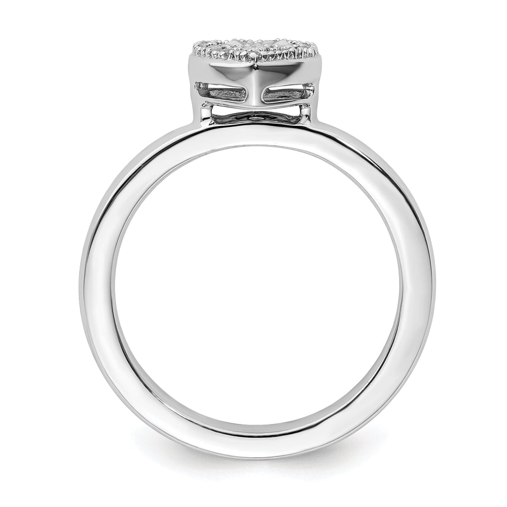 Sterling Silver Stackable Expressions Diamond Ring