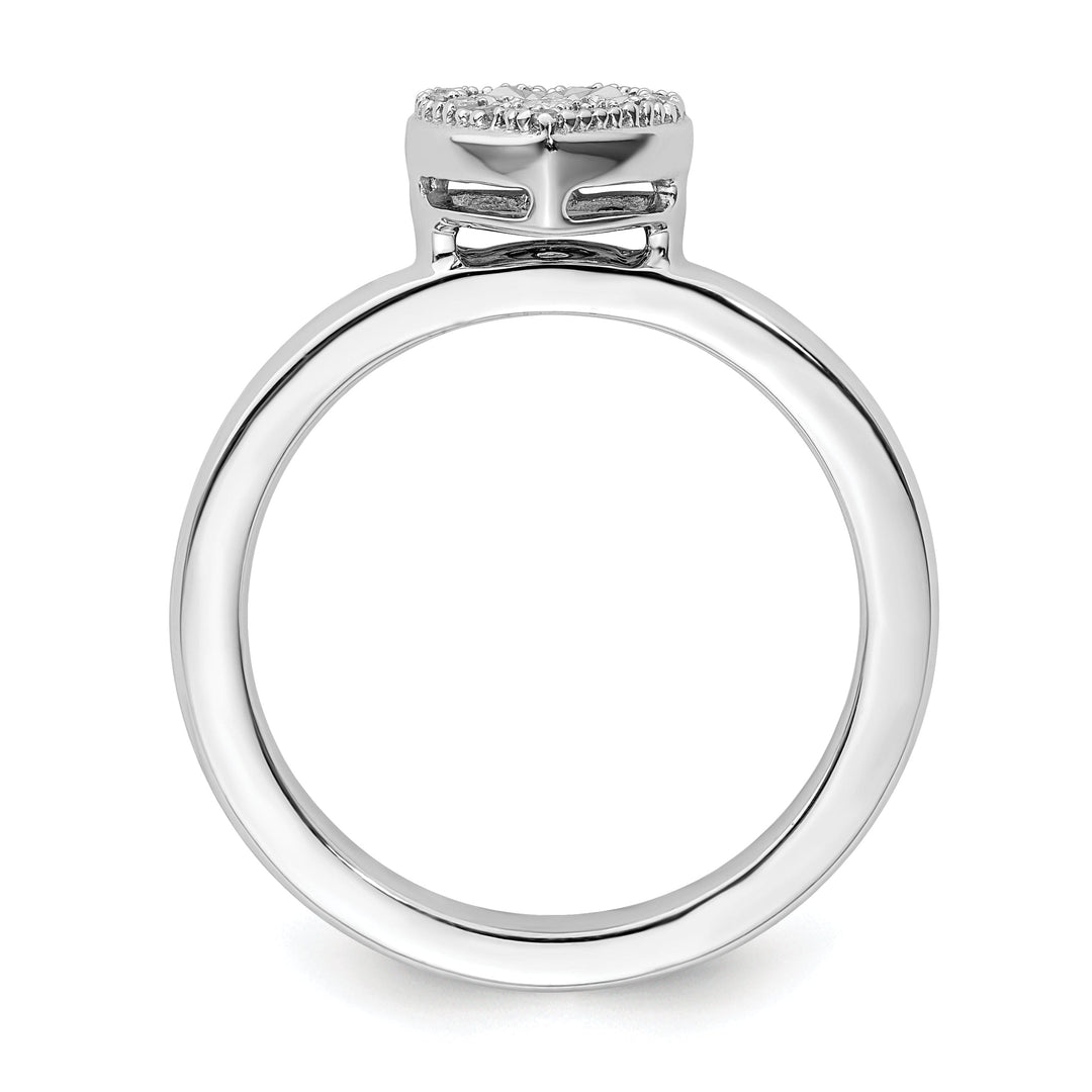 Sterling Silver Stackable Expressions Diamond Ring