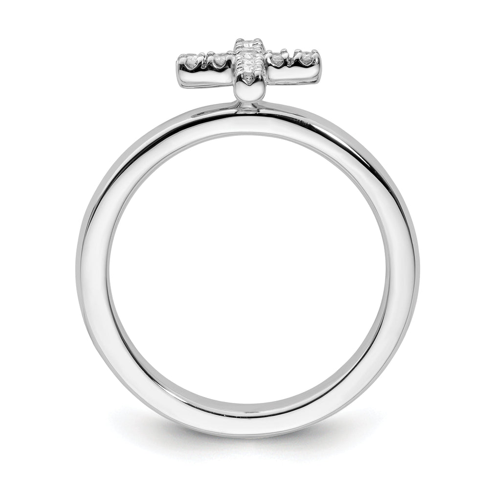 Sterling Silver Stackable Expressions Diamond Ring