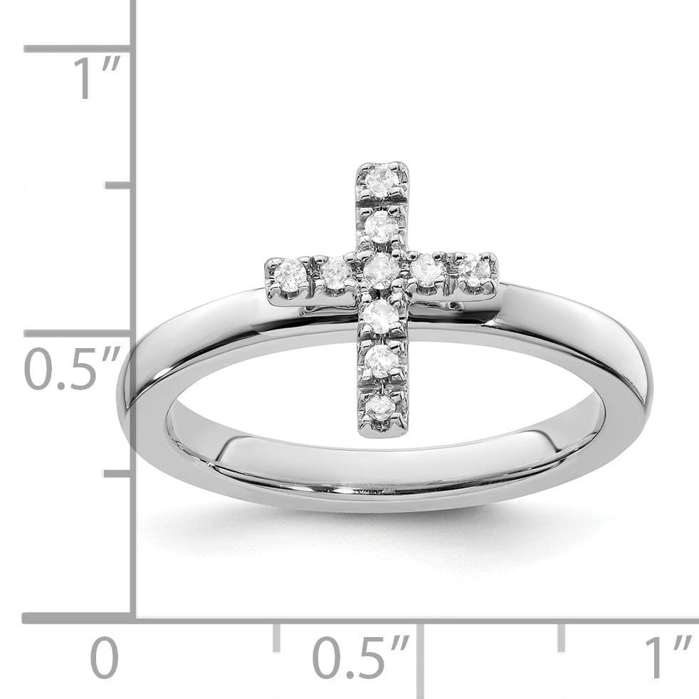 Sterling Silver Stackable Expressions Diamond Ring