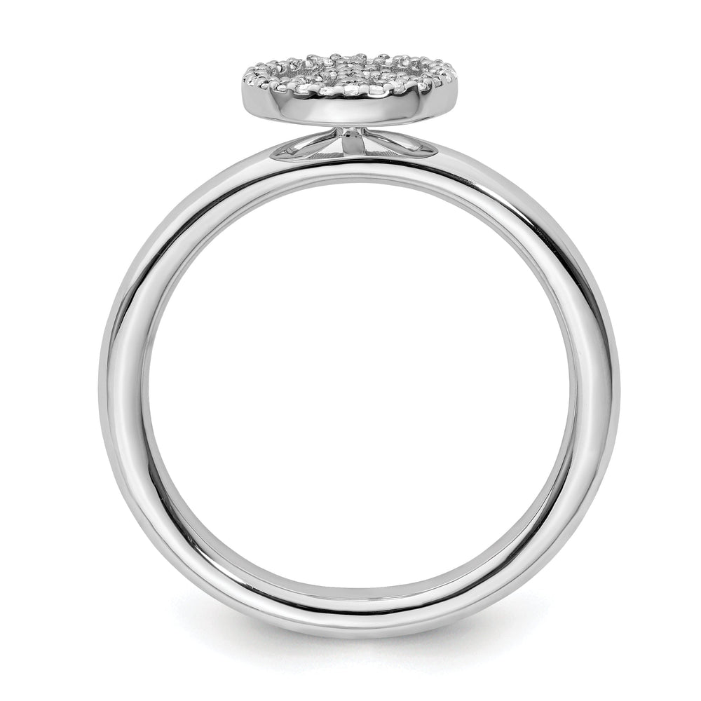 Sterling Silver Stackable Expressions Diamond Ring