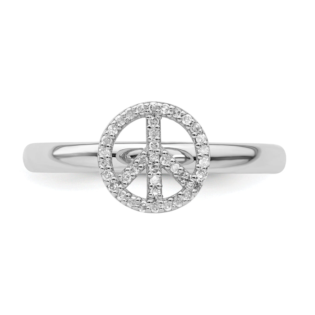 Sterling Silver Stackable Expressions Diamond Ring