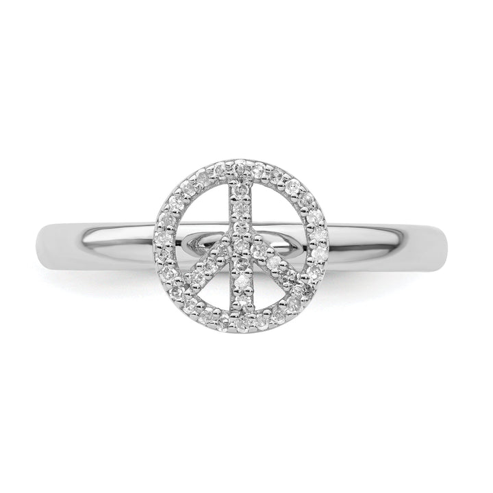 Sterling Silver Stackable Expressions Diamond Ring