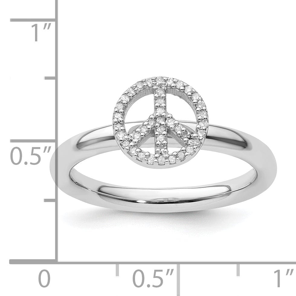 Sterling Silver Stackable Expressions Diamond Ring