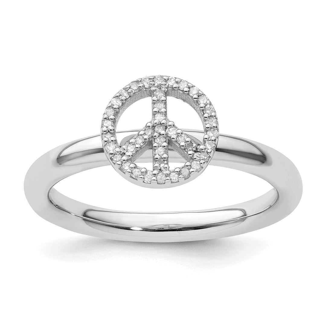 Sterling Silver Stackable Expressions Diamond Ring