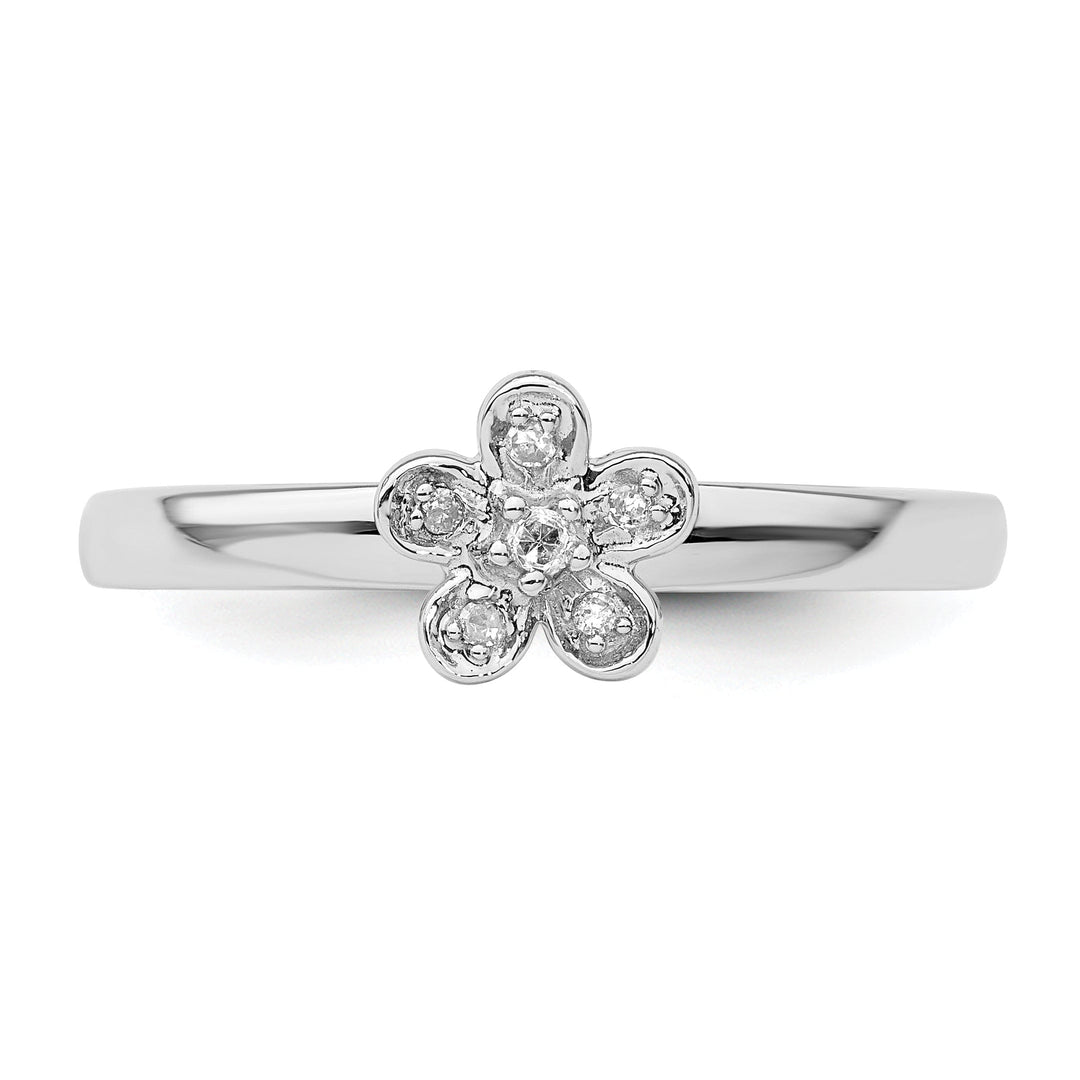 Sterling Silver Stackable Expressions Diamond Ring