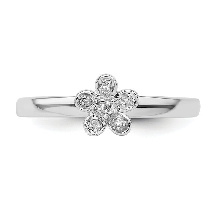Sterling Silver Stackable Expressions Diamond Ring