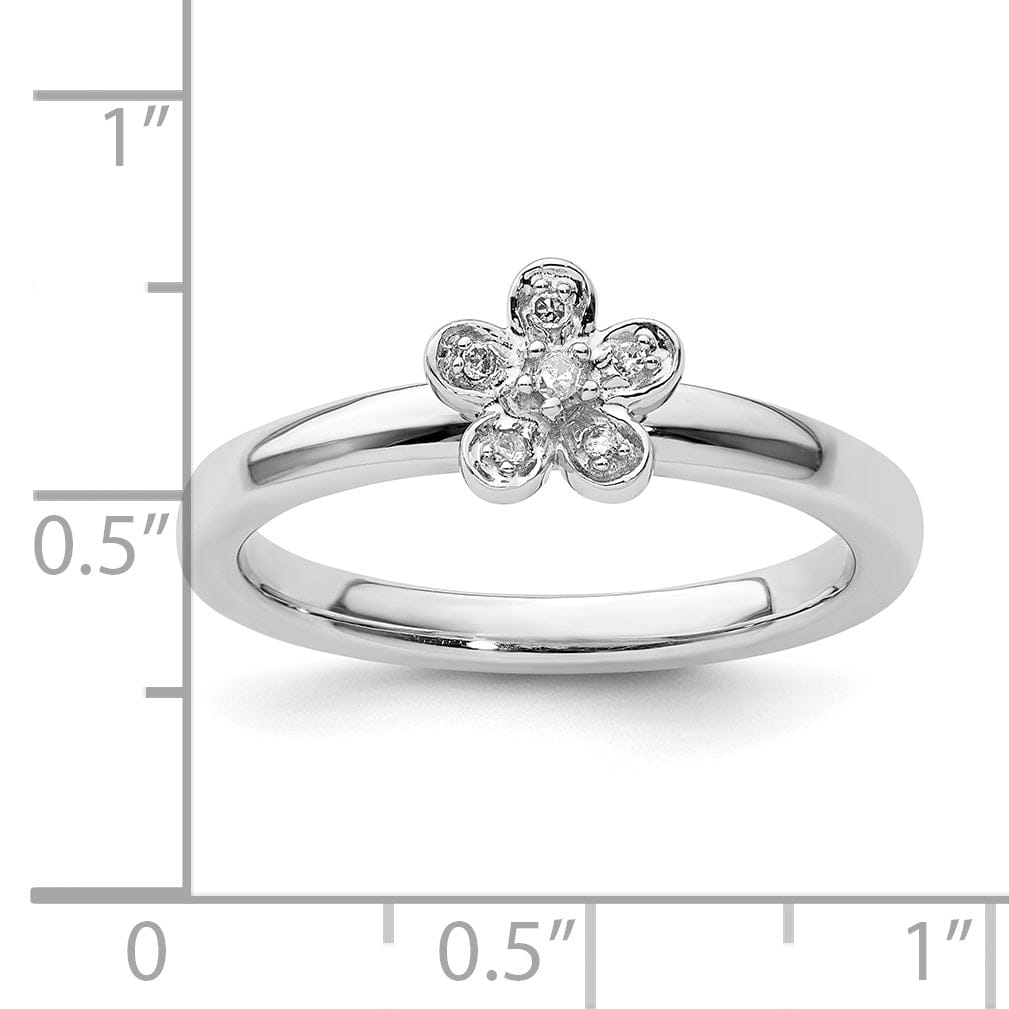 Sterling Silver Stackable Expressions Diamond Ring