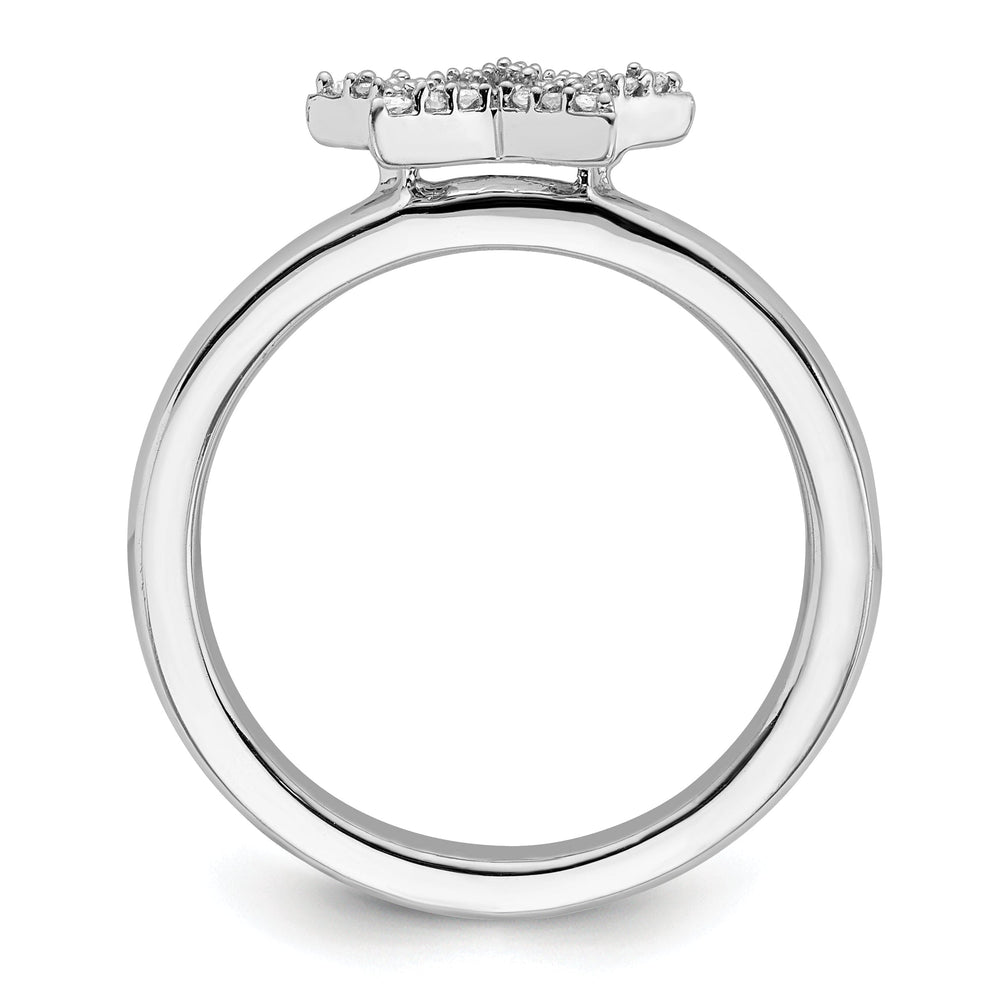 Sterling Silver Stackable Expressions Diamond Ring