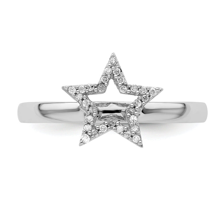 Sterling Silver Stackable Expressions Diamond Ring