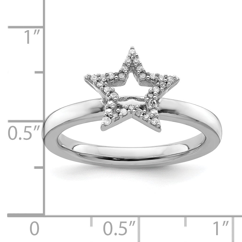 Sterling Silver Stackable Expressions Diamond Ring