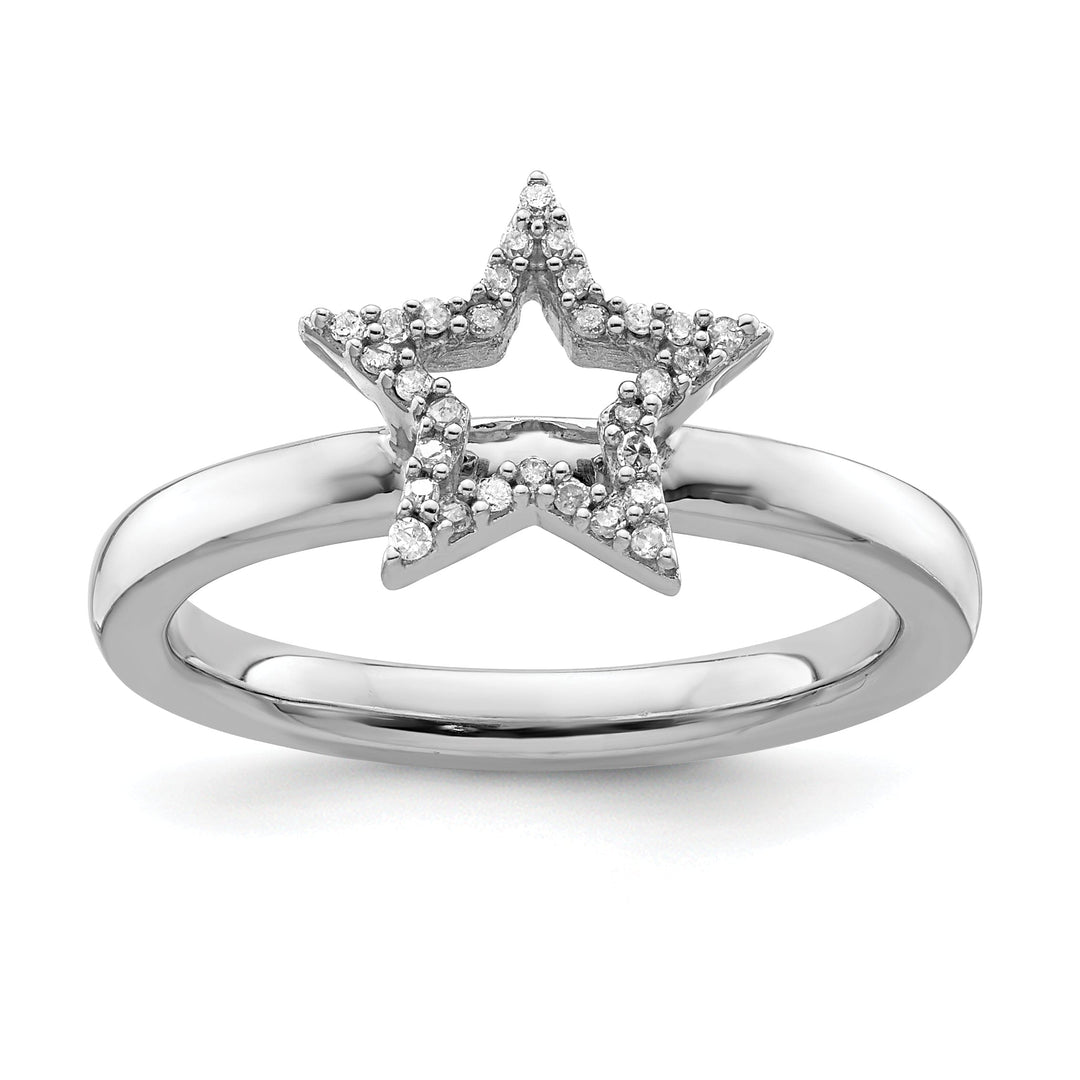 Sterling Silver Stackable Expressions Diamond Ring